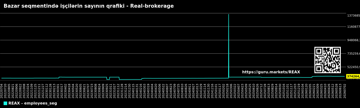 Bazar seqmentində işçilərin sayının qrafiki - Real-brokerage